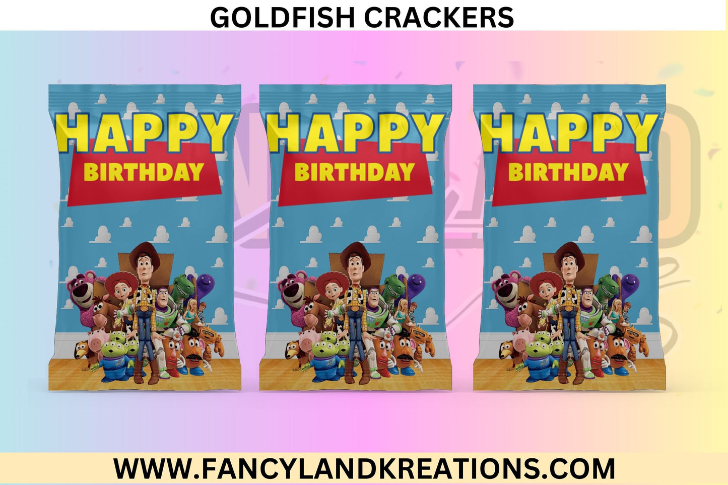 Toy Story Birthday Goldfish Snacks