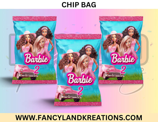 Barbie Girl Chip Bag Party Favors