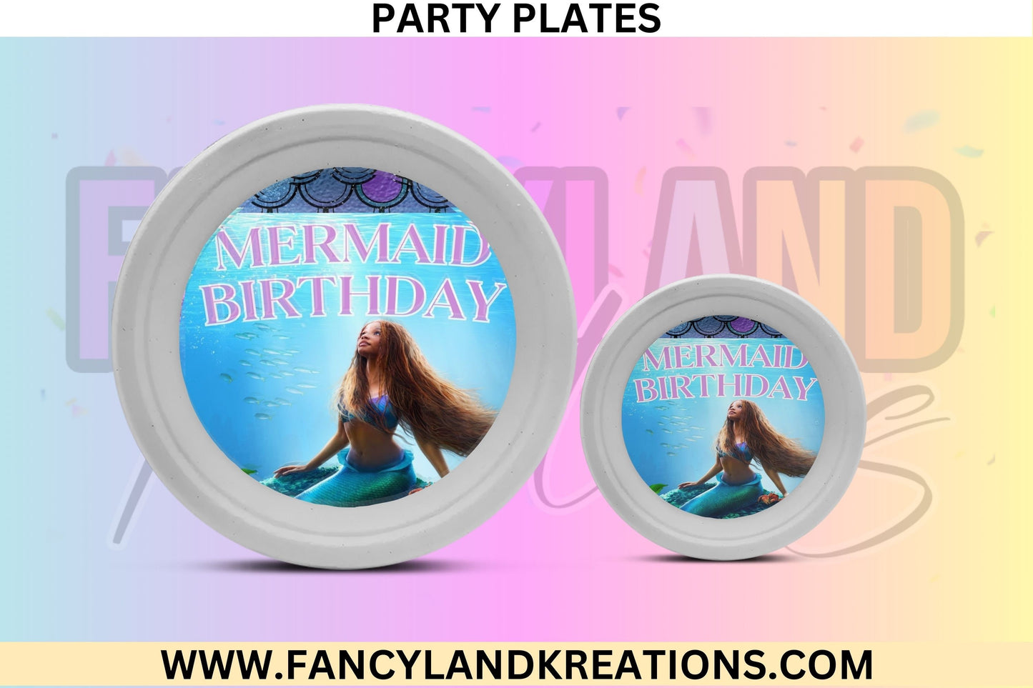 Mermaid-Theme treats Party Plates