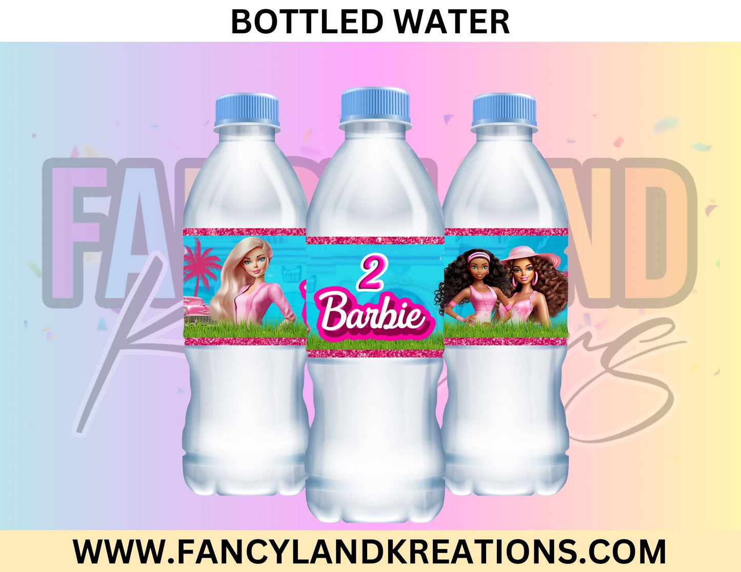 Barbie Girl Water Bottle Labels