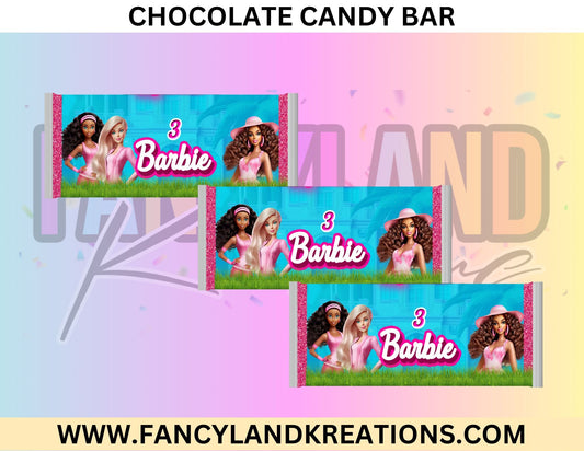 Barbie Girl Custom Chocolate Candy Bar