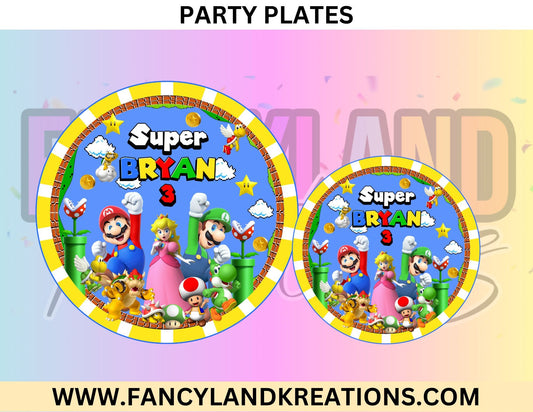 Super Mario Inspired Party Plates