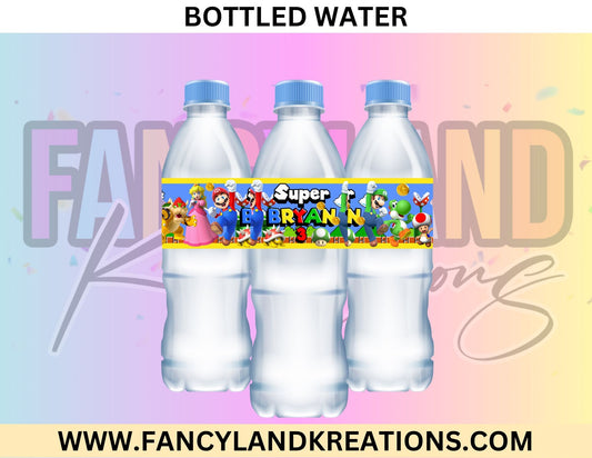 Super Mario Inspired Water Bottle Labels