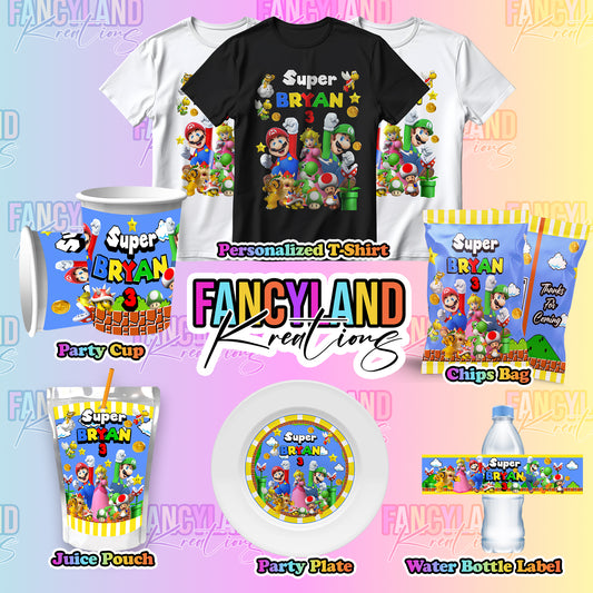 Super Mario Brothers Custom Party Favors Bundle