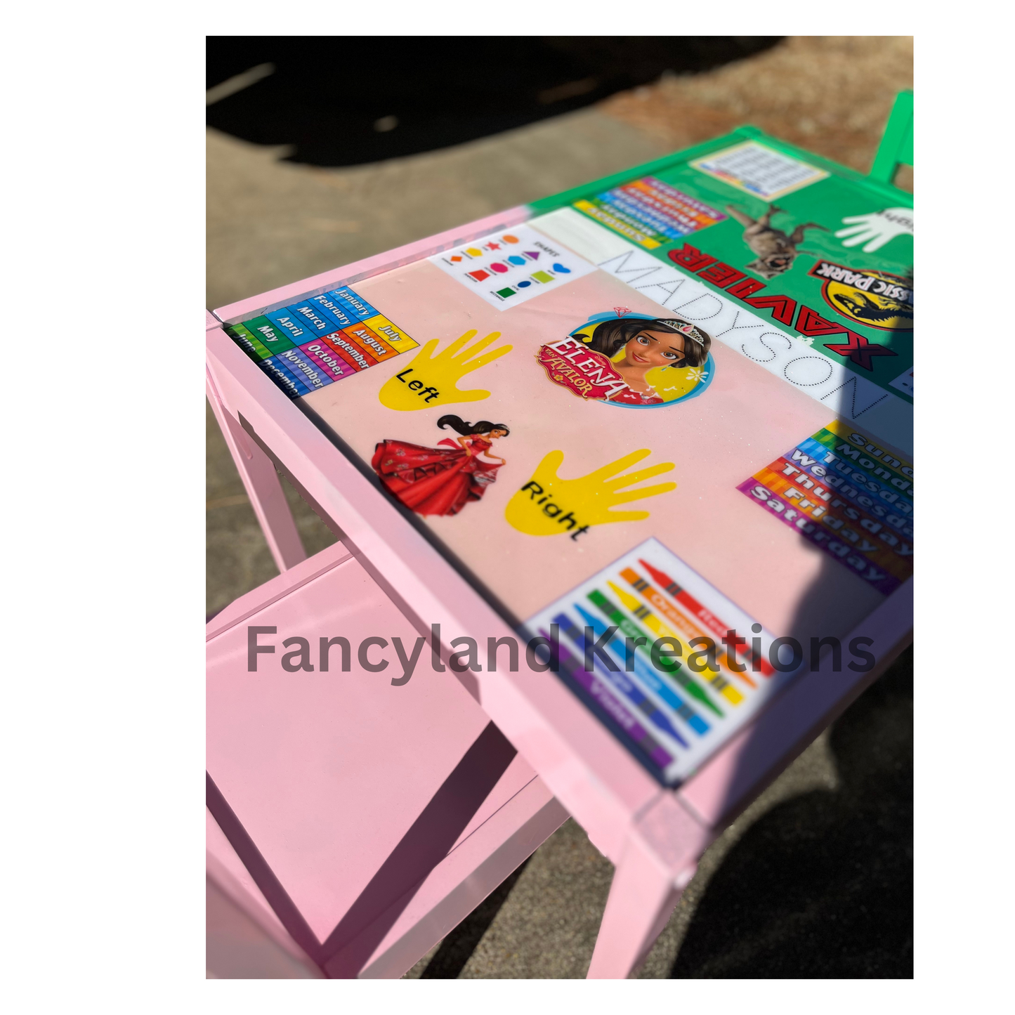 Personalized Kids Double Learning Table