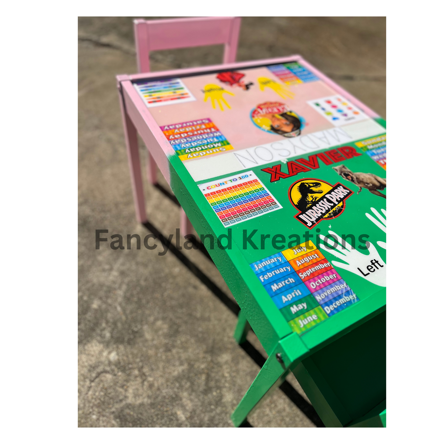 Personalized Kids Double Learning Table