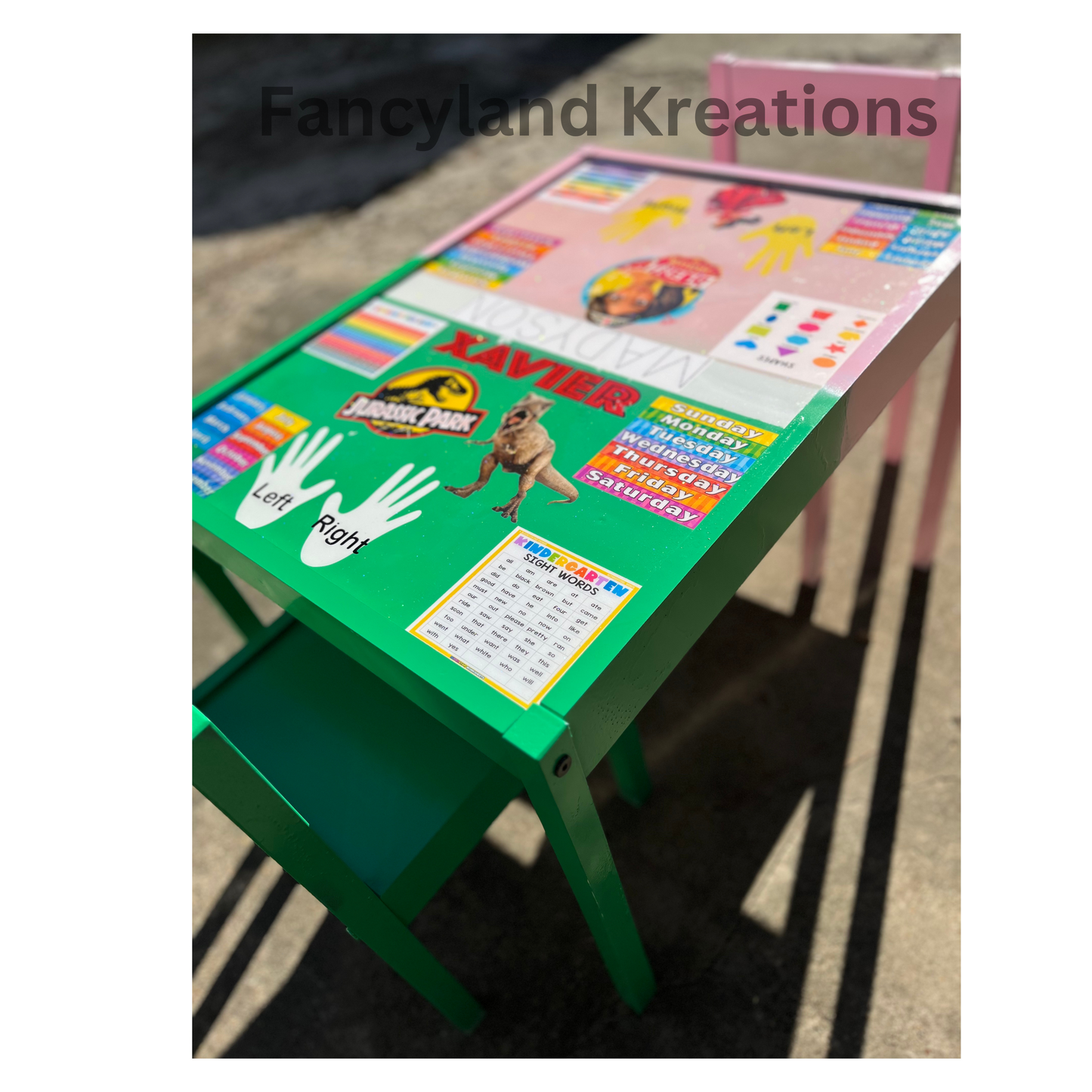 Personalized Kids Double Learning Table