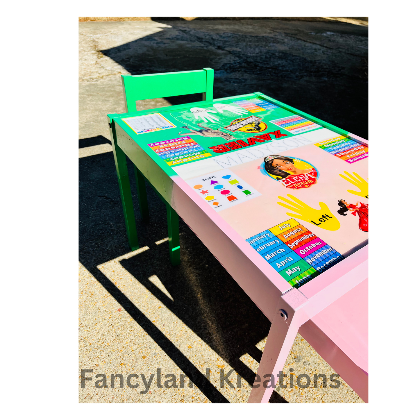 Personalized Kids Double Learning Table