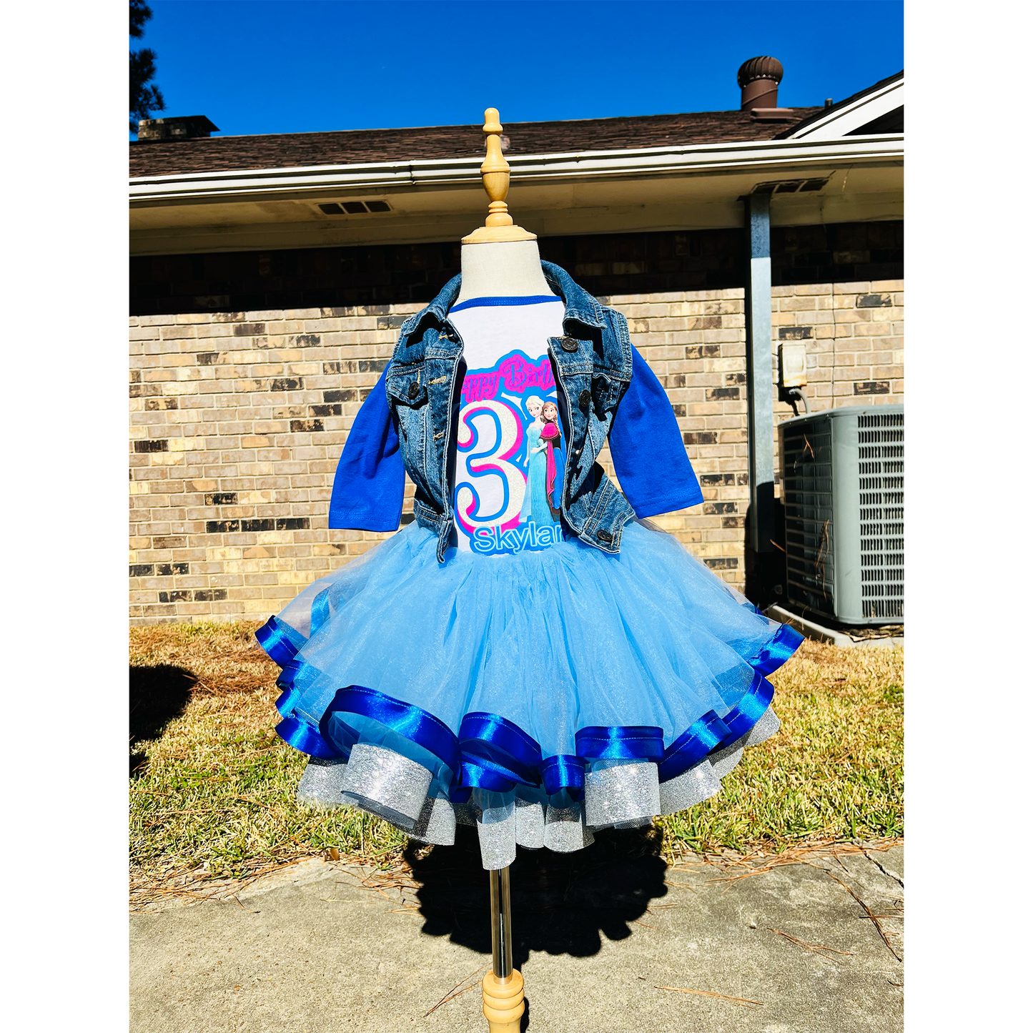 FROZEN BIRTHDAY OUTFIT TUTU SET!!