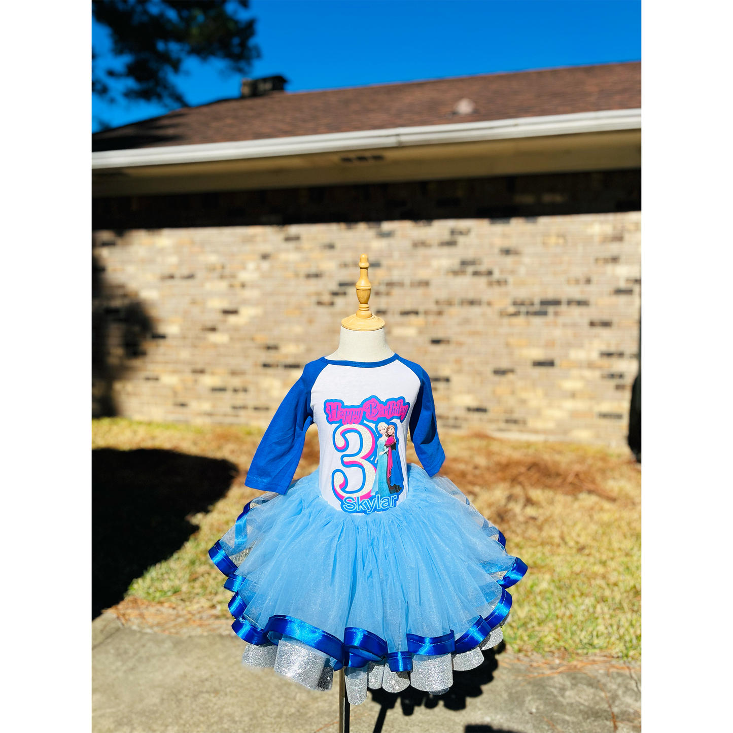 FROZEN BIRTHDAY OUTFIT TUTU SET!!