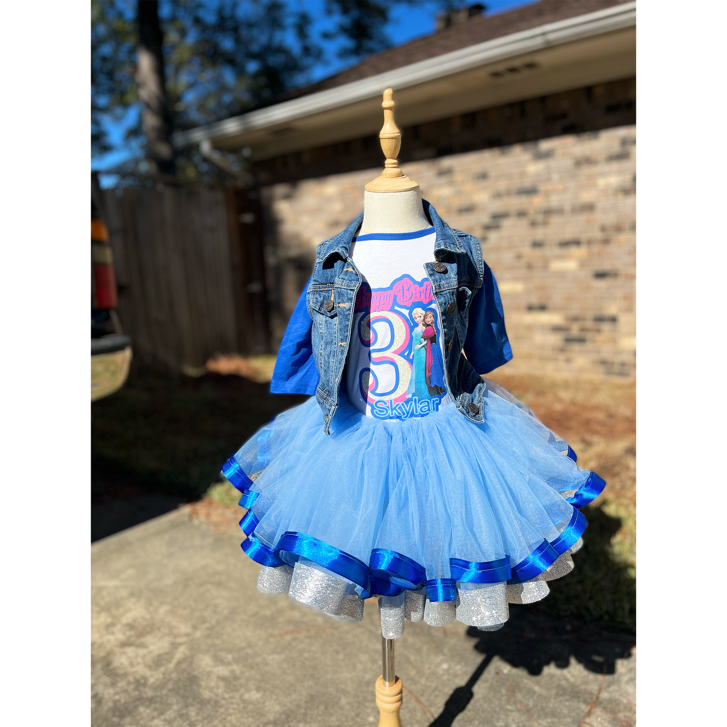 FROZEN BIRTHDAY OUTFIT TUTU SET!!