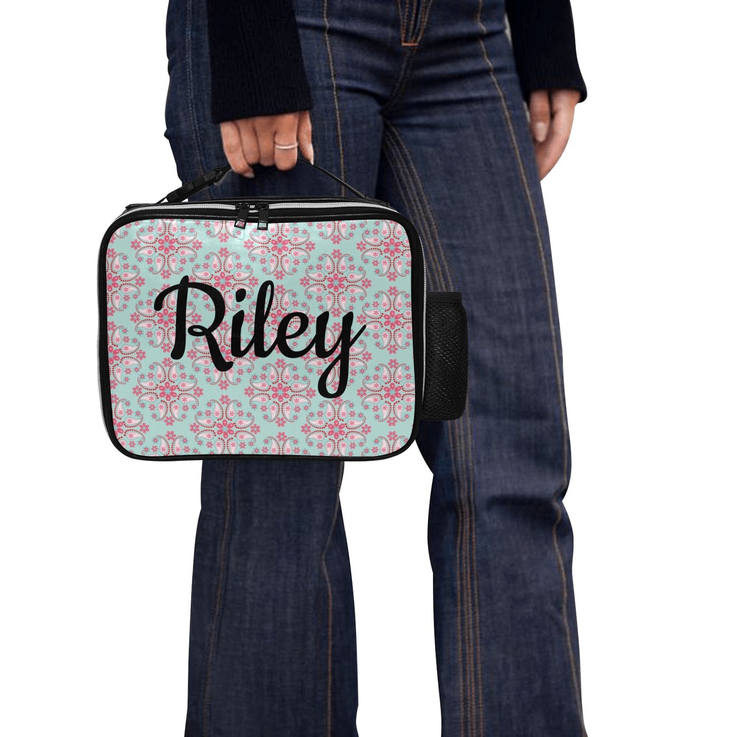 Paisley Leather Lunch Bag