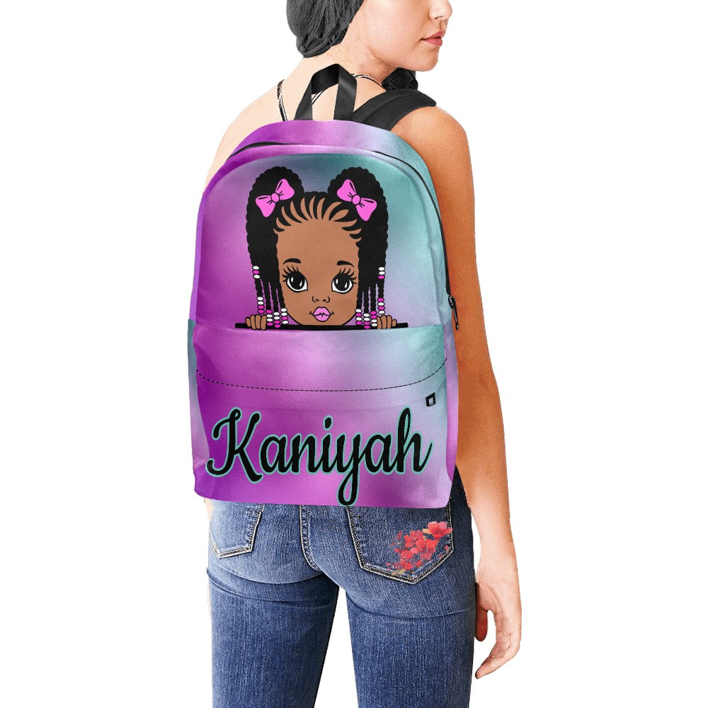 Afro Girl Braids Backpack Bundle